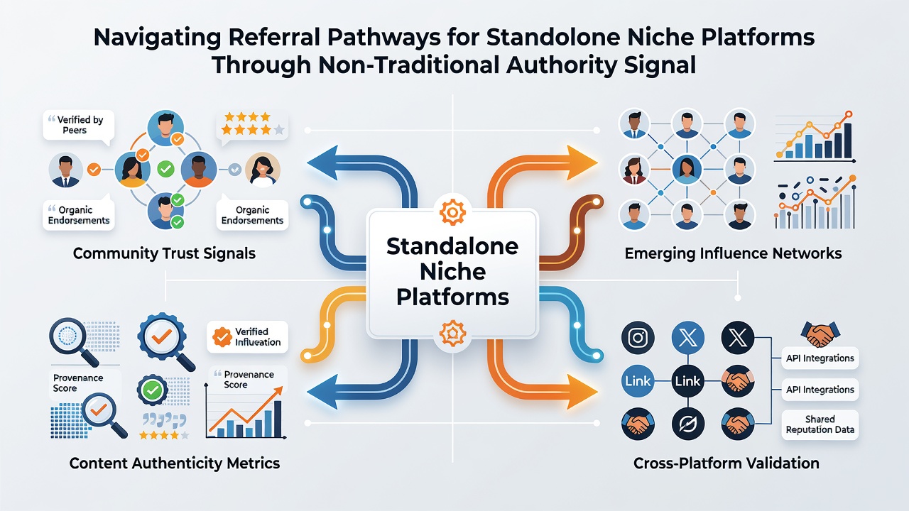 Chart showing growth metrics for niche platforms using authority signals